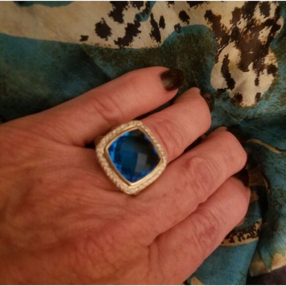 💎DAVID YURMAN BLUE HAMPTON ALBION RING - Picture 1 of 5